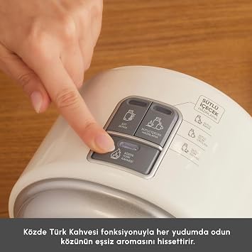 Karaca x Refika Hatır Mod Milky Steel Coffee Pot Turkish Coffee Machine Swiss Cream