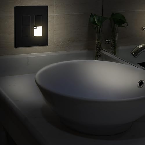 Miniatura 7 de TOPGREENER Interruptor de paleta de luz de guía LED con sensor automático de luz diurna, interruptor de luz decorativa de luz nocturna, 120VAC15A,