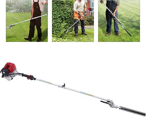 Miniatura 2 de Cortadora de setos de gasolina 4 en 1, cortador de cepillo de motosierra de hierba, 51.7cc, 2 tiempos, cortadora de setos de gasolina, motosierra a