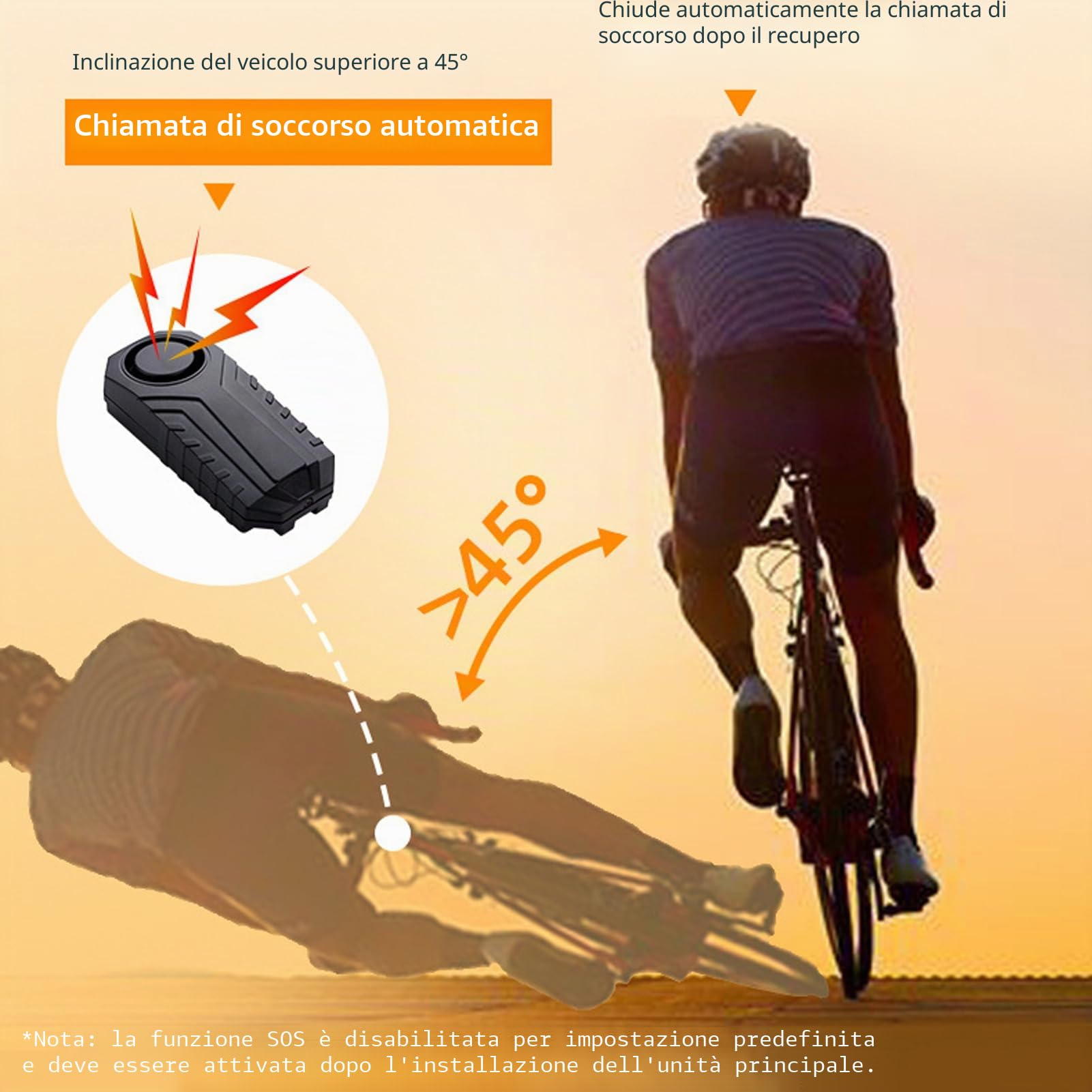 Mengshen Allarme per bicicletta da 113 dB, wireless, con sensore di movimento a vibrazione, impermeabile, con sistema di allarme di sicurezza remoto, per bici, scooter, auto (4 sensori con 2