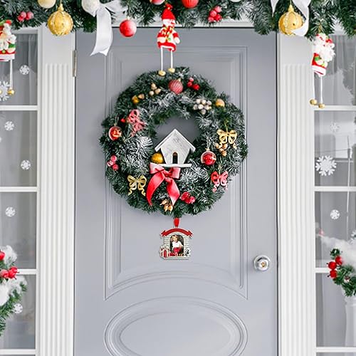 Miniatura 7 de Adorno de Navidad con marco en blanco para casa, prensa de calor personalizada, texto fotográfico, adorno de sublimación de metal, colgante para