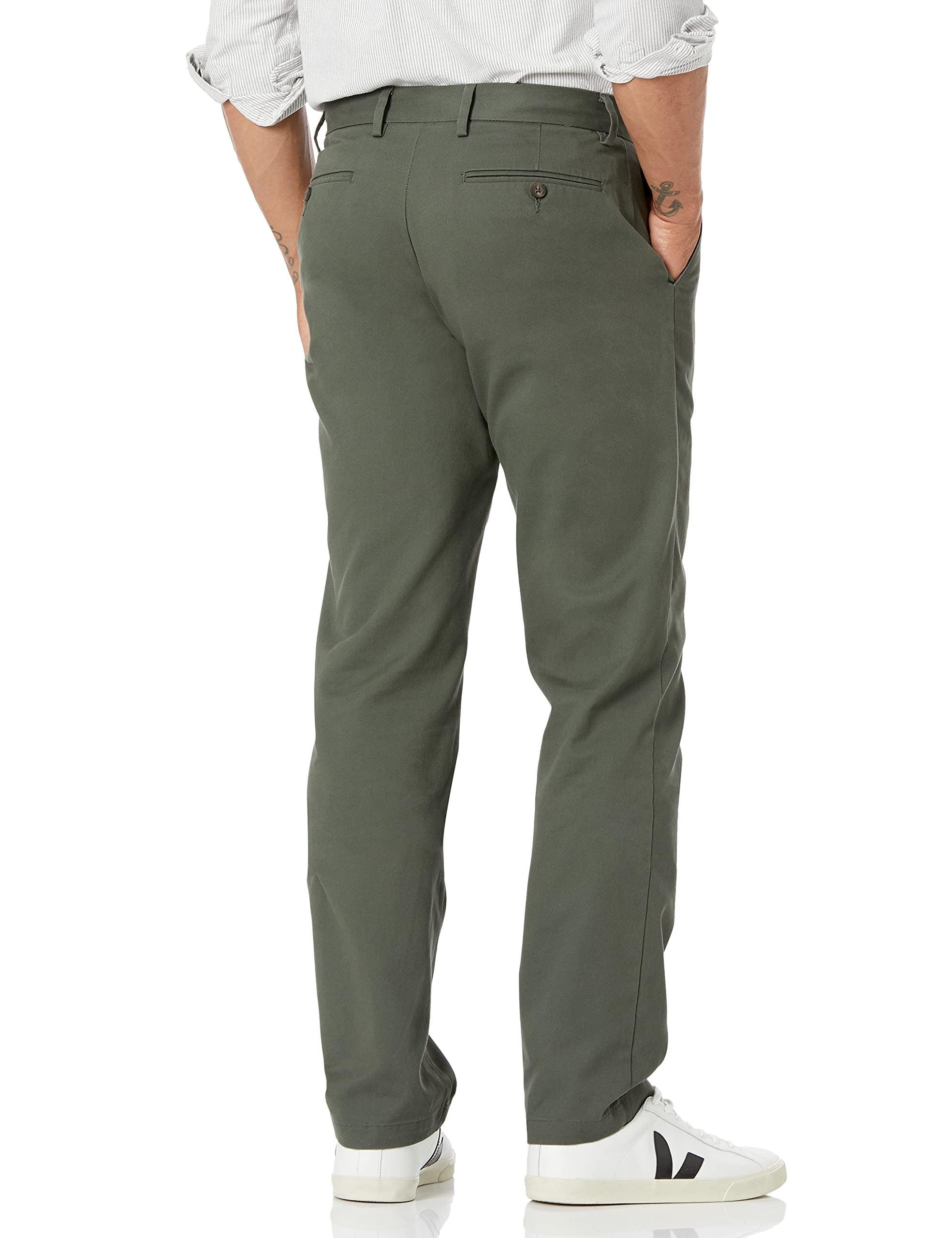 Amazon Essentials Men's Straight Fit Wrinkle-Resistant Flat-Front Casual Chino Trousers — view 2