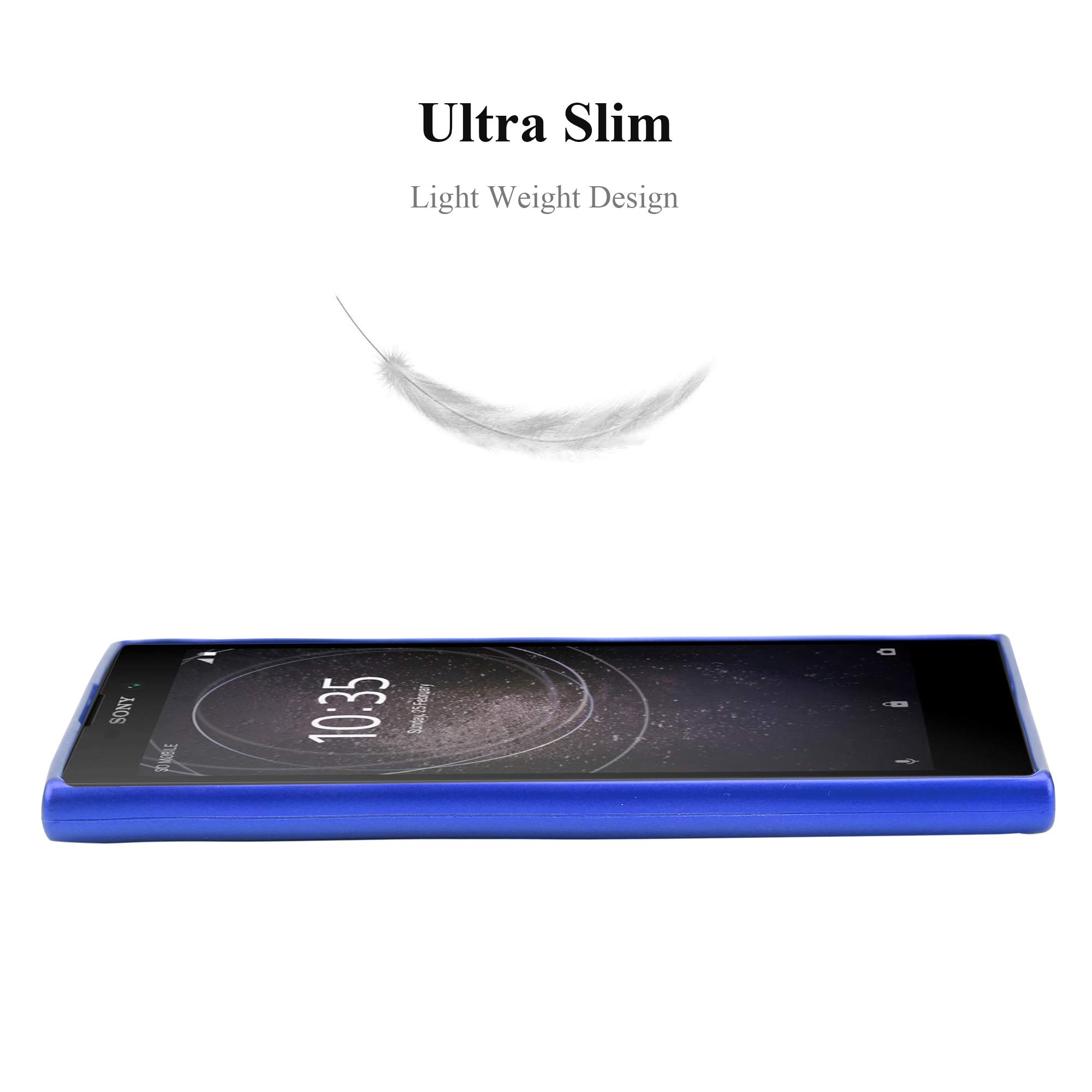 Cadorabo Custodia per Sony Xperia L2 in AZZURRO METALLO