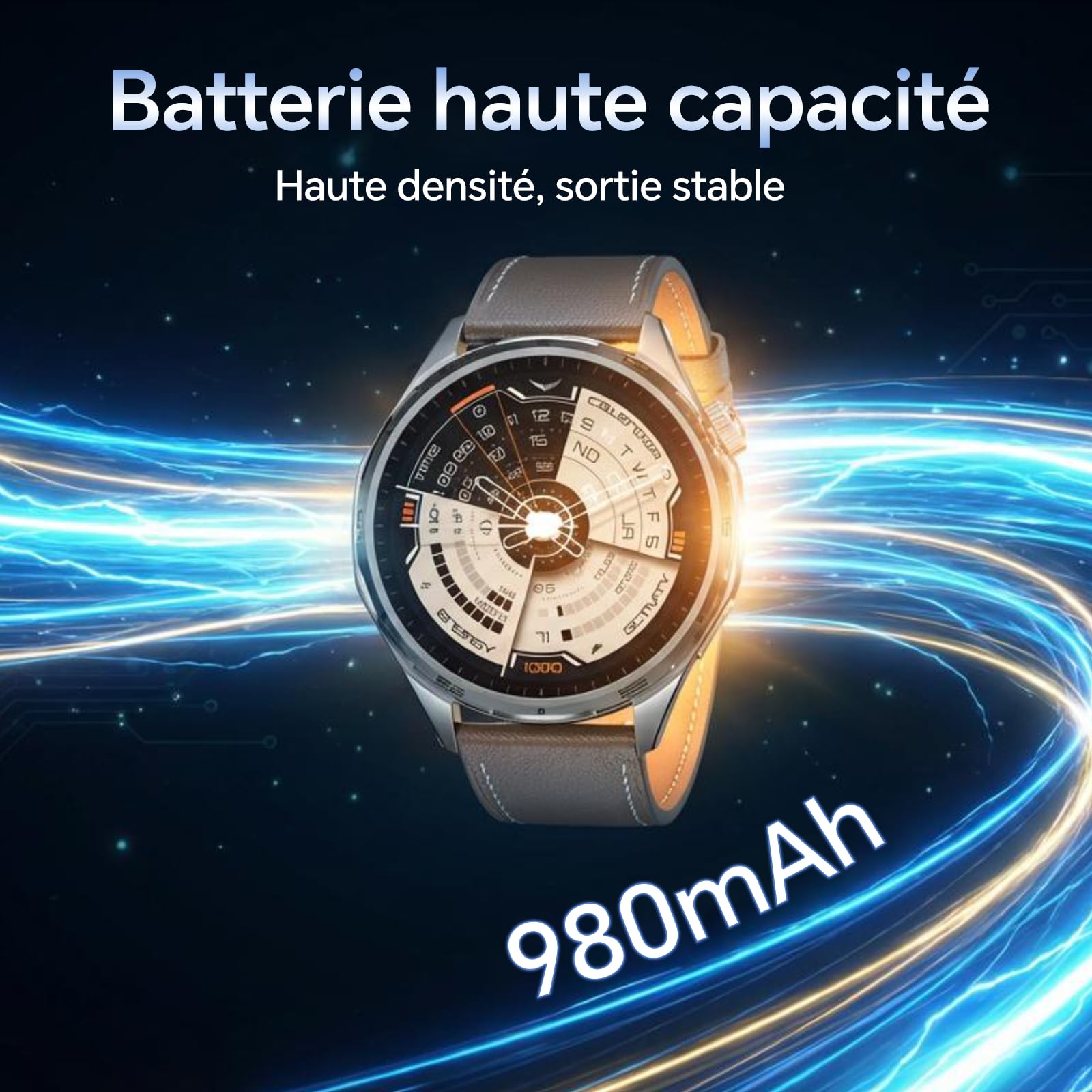 Honor Watch 6 Montre, 35 Jours Autonomie, Écran 1.46" LTPS 3000 Nit | Dual-Band, Football Pro et Badminton, 120+ Sports, GPS, 46.5mm, 10.8mm Mince, Suivi de la Santé | Dual-Band, Football Pro et Badminton, Écran 1.46’’ LTPS 3000 Nits, GPS, 46.5mm, 10.8mm