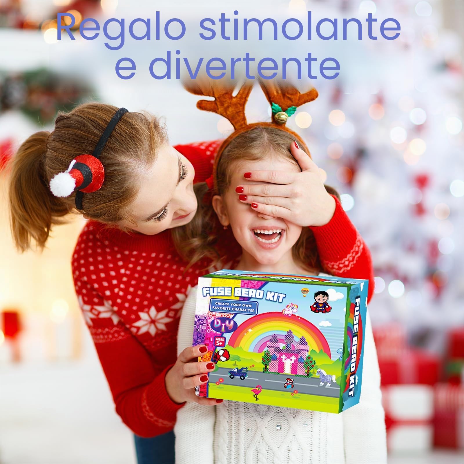 FunzBo Set di Perline da Stirare 23000 Pezzi con 106 Schemi - Perline Piatte 5mm per Bambini da 6 Anni, Adulti e Appassionati di Fai da Te, Ideale per Creatività, Relax Meditativo e Tempo in Famiglia