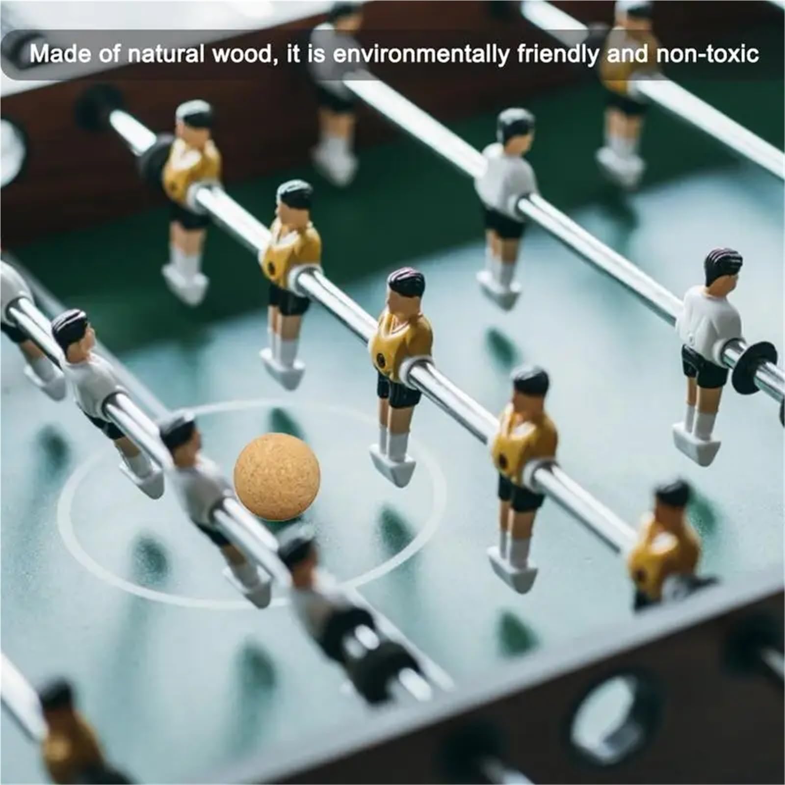 24 piezas de repuesto para futbolín de mesa de fútbol de 36 mm, corcho de madera maciza, accesorios de repuesto para máquina de fussball