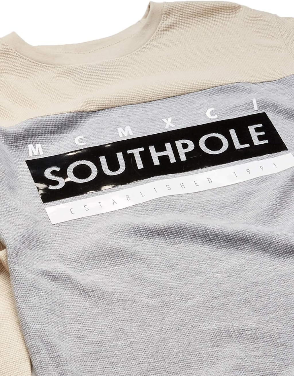 Southpole Men's Long Sleeve Crewneck Thermal Waffle Pattern