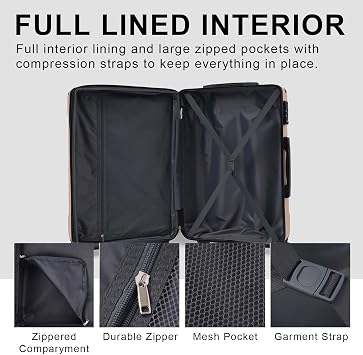 28 Inch Lightweight Luggage with Spinner Wheels
