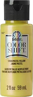 FolkArt Color Shift Acrylic Craft Paint, Yellow Pastel 2 fl oz Premium Metallic Finish Paint, Perfect For Easy To Apply DIY Arts And Crafts, 12006
