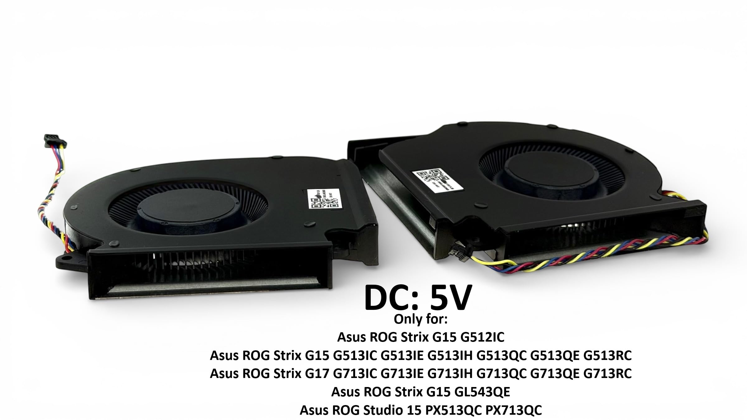 CPU+GPU wentylatory chłodzące do ASUS (5V 0.5A) ROG NS85C59-20G04, DFS5K221153715, NS85C59-20G05, NS85C59-21J10, DFS5K223052835, 13NR00 510P0P051011, 13NR0510P01021, 13NR0510P02011, 13NR0510P02021