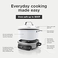 Vista 10 de Ninja Foodi 6.5 qt Everyday PossibleCooker, 6-in-1 Functionality, Multi Cooker, Slow Cooker, Stainless Steel/White, MC1100 (Renewed)