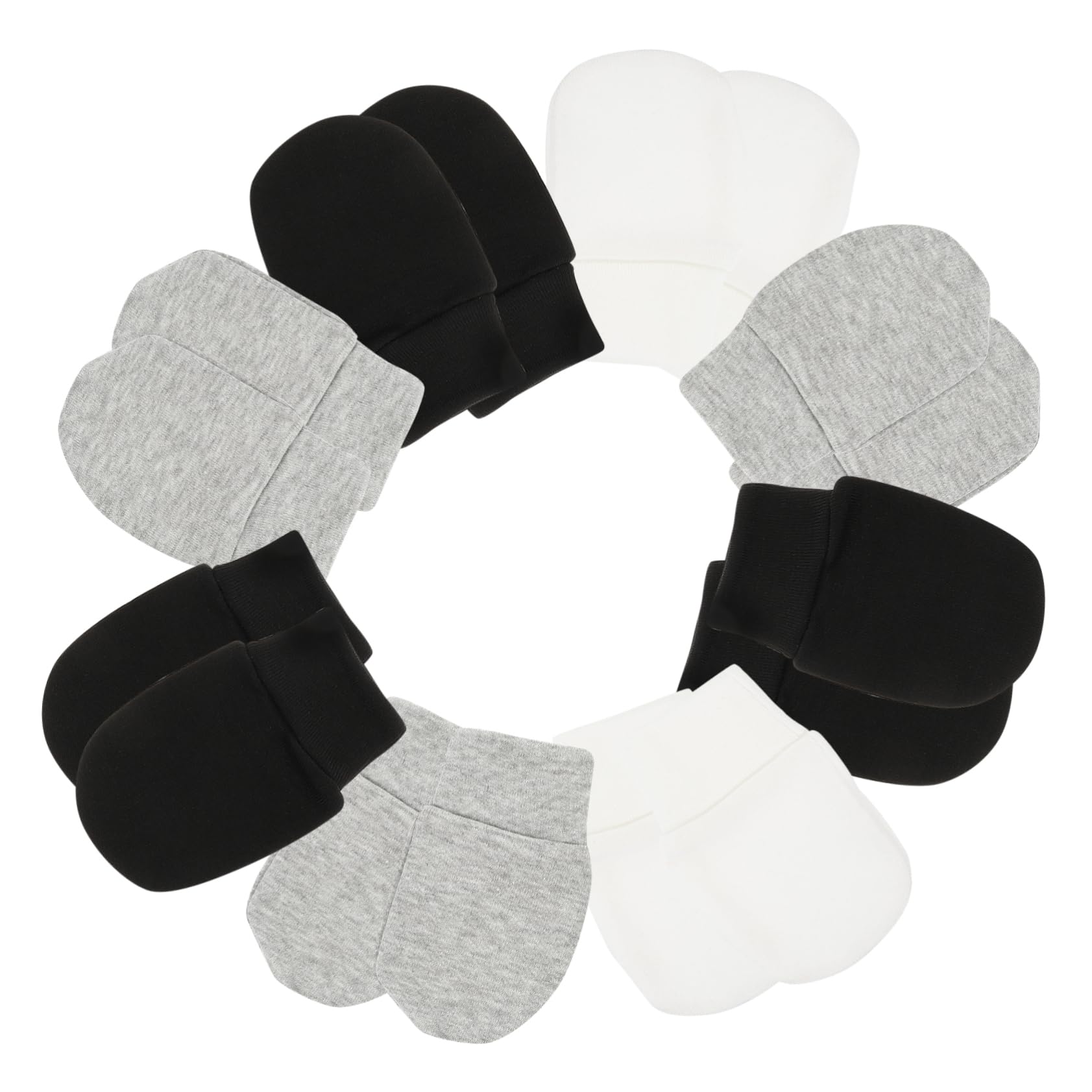 WOFASHPURET Infant Mittens No Scratch 9 Pairs Soft Cotton Mittens for Newborns Boys Girls Comfortable Breathable for Boys