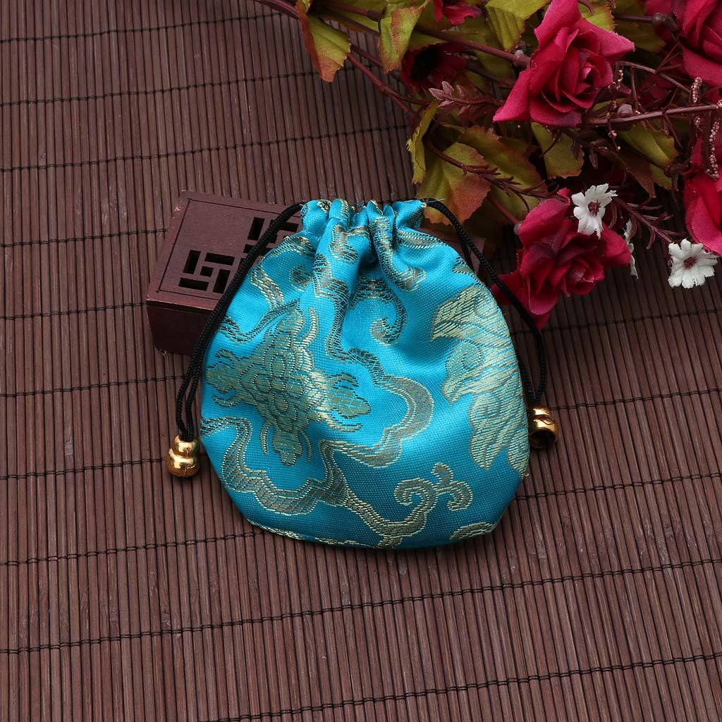 Traditional Silk Travel Chinese Embroidery Jewelry Bag Jewelry Drawstring Bags