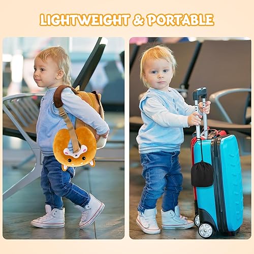 Vista 16 de Almohada de viaje para niños y adultos, bonita almohada para el cuello para viajar, almohada de espuma viscoelástica para avión, almohada para Azul