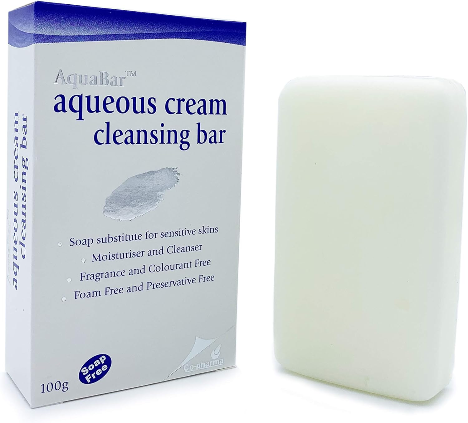 Aquabar™ Aqueous Cream Cleansing Bar Soap For Sensitive Skins 100g bar