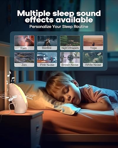 Miniatura 6 de Dekala Reloj despertador Sunrise para niños, adolescentes, durmientes pesados, con alarma dual, ayuda para dormir con 8 sonidos naturales, luz