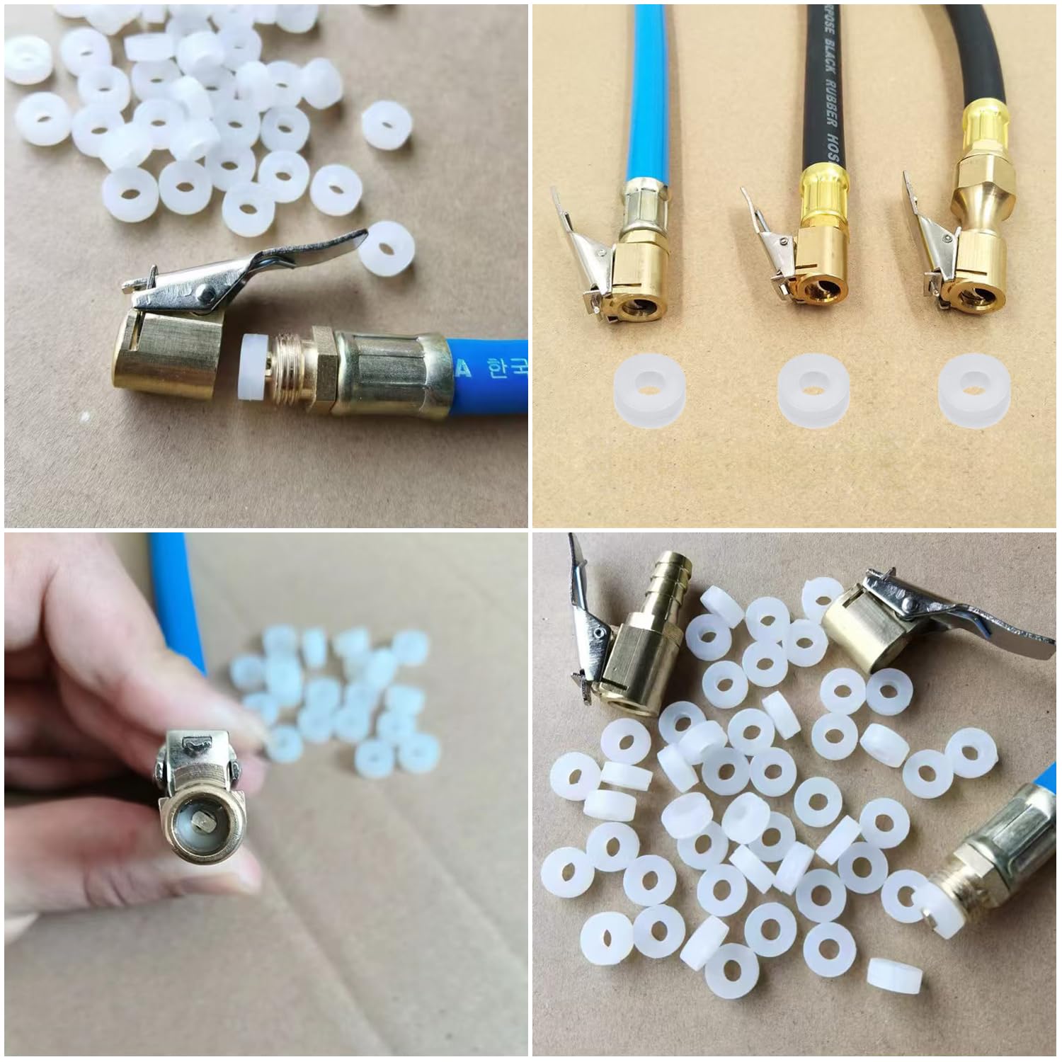 Lot De 10 Joints D'étanchéité Silicone Pour Gonfleur Pneus - Anneaux De Valve Blanche - Universel Voiture, Vélo, Bouées - Étanche Et Durable - 11