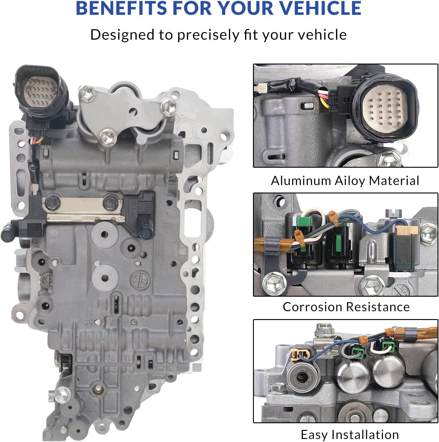 U760E U760 Transmission Valve Body With Solenoid Compatible with Toyota Camry Highlander RAV4 2.4/2.5/2.7L 08-up