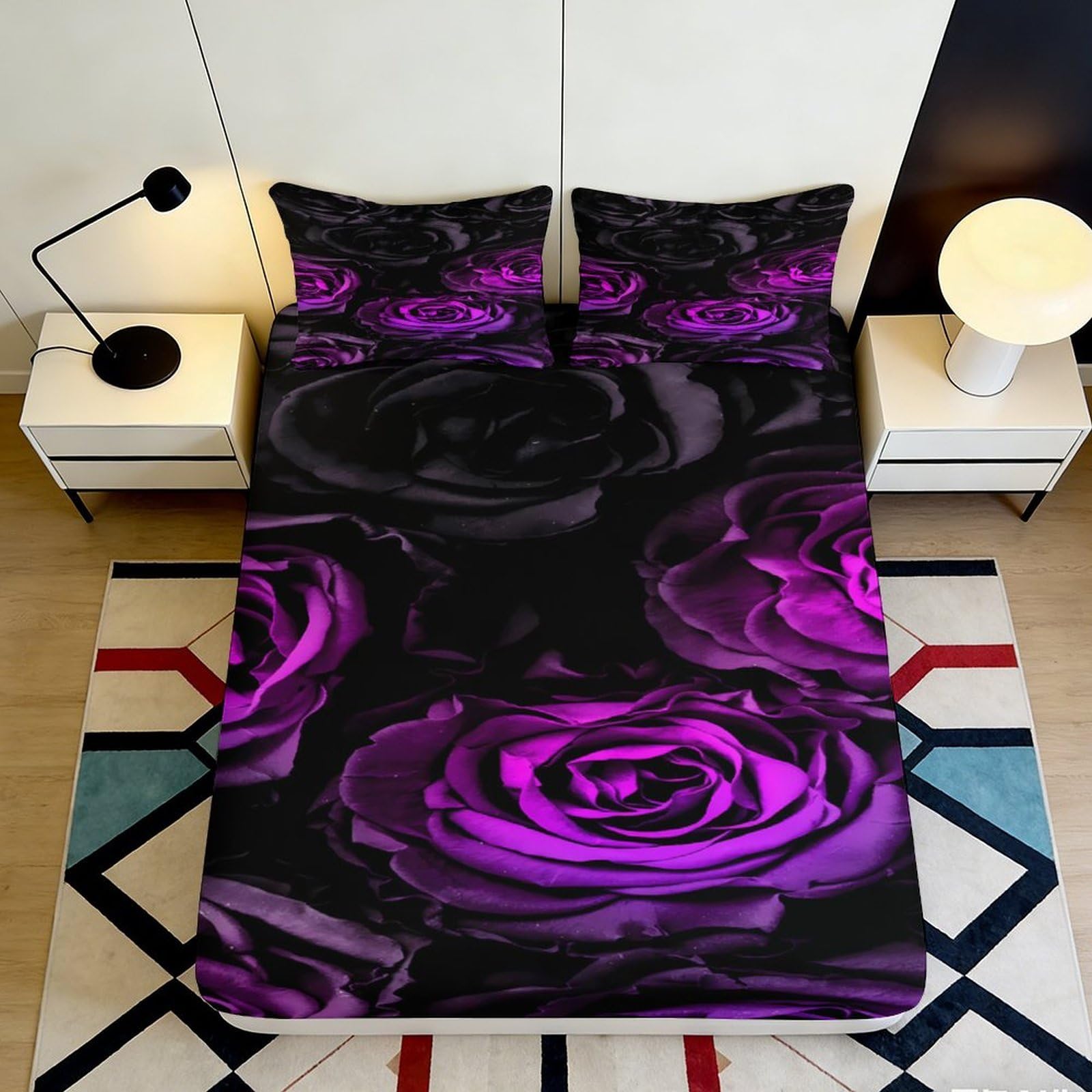 3D Printed Butterfly Fitted Sheet Microfiber Deep Pocket Bedroom Bedding Gift Butterfly Mattress Fitted Cover Washable 140x200x25cm
