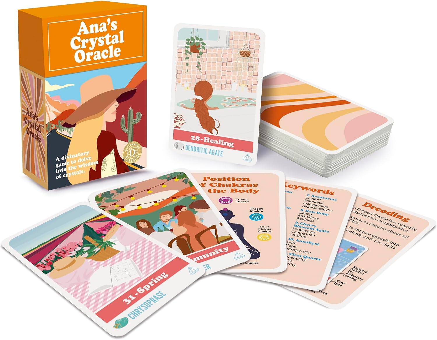 Dusserre Ana's Crystal Oracle Tarot Fortune Telling Cartomancy Playing Cards