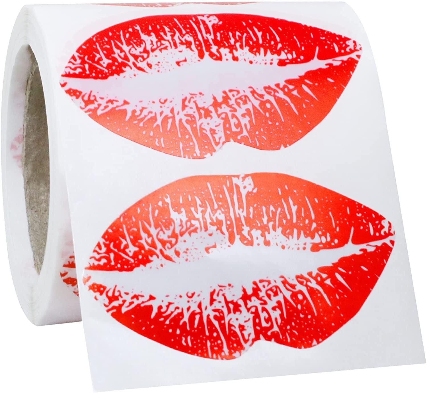 56x34mm Transparent Red Kissing Lip Stickers Removable Sexy Body Decoration Stickers Total 300 Pieces