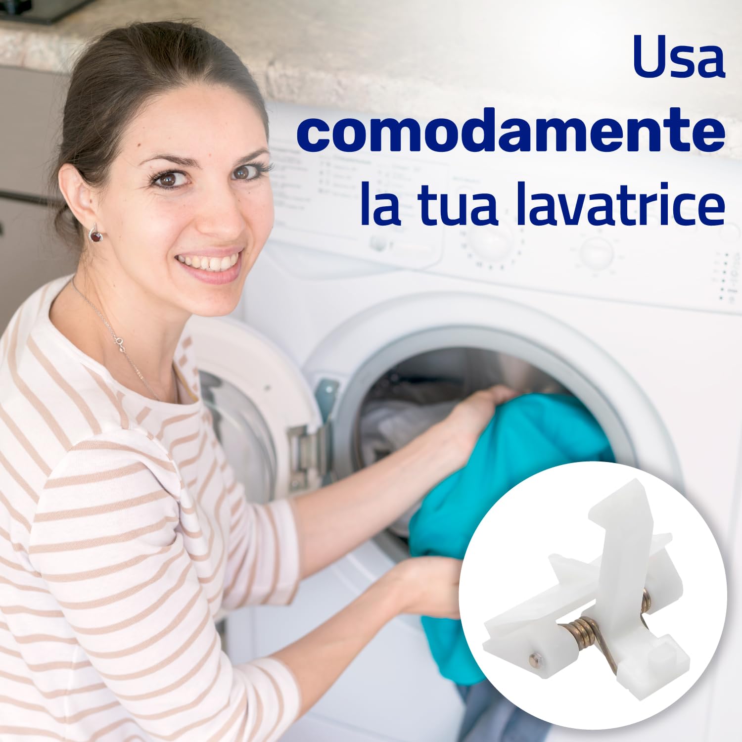 Chiusura Maniglia Porta Lavatrice CABLEPELADO | Ricambio Per Balay Bosch Lynx Siemens | Codici 183608 418346 171255 483087