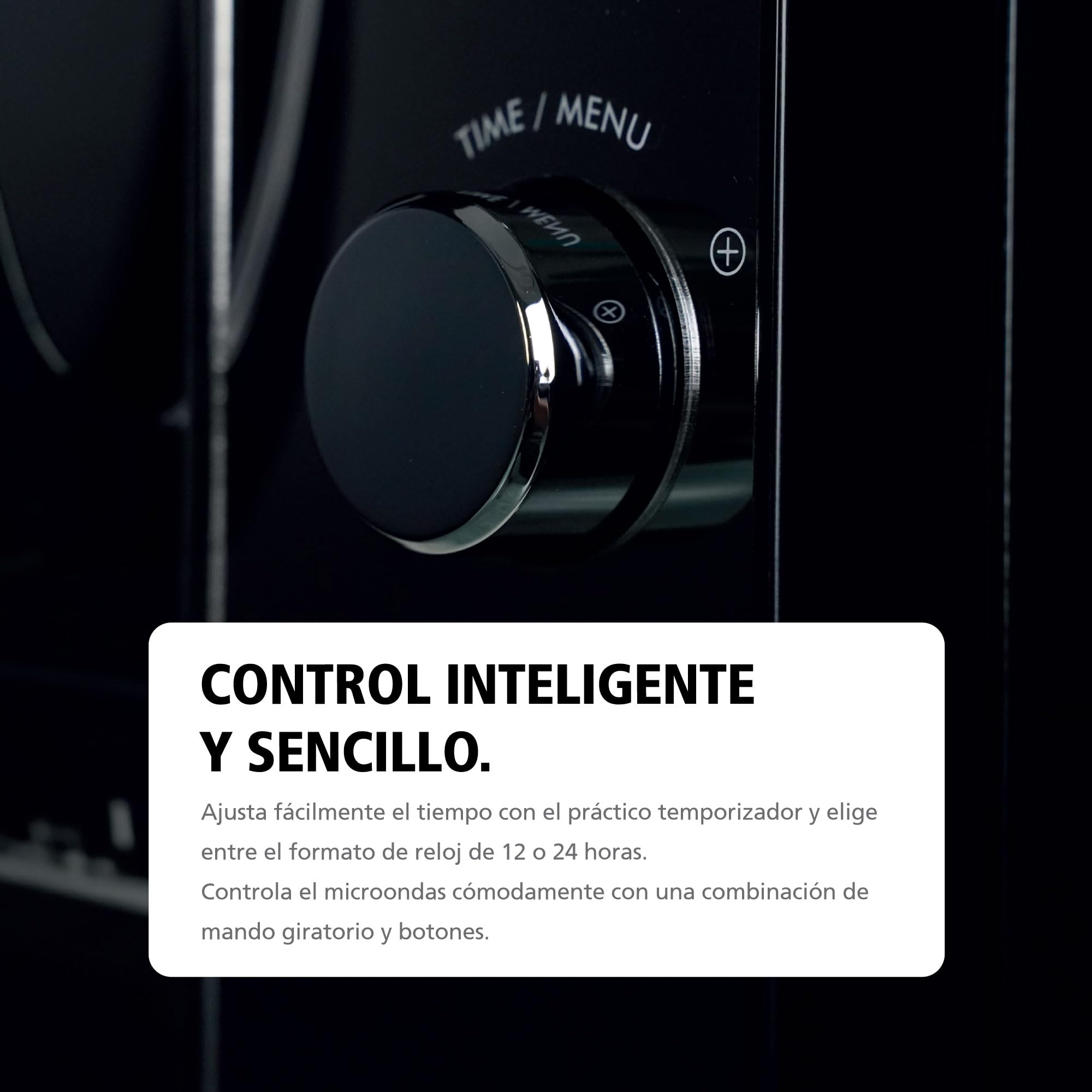 Microondas Brabantia con Función Grill, 20 Litros, Libre Instalación, 13 Programas Automáticos, 6 Niveles de Potencia, Temporizador Digital, Gran Capacidad, 700W, Negro, BBEK1145DG