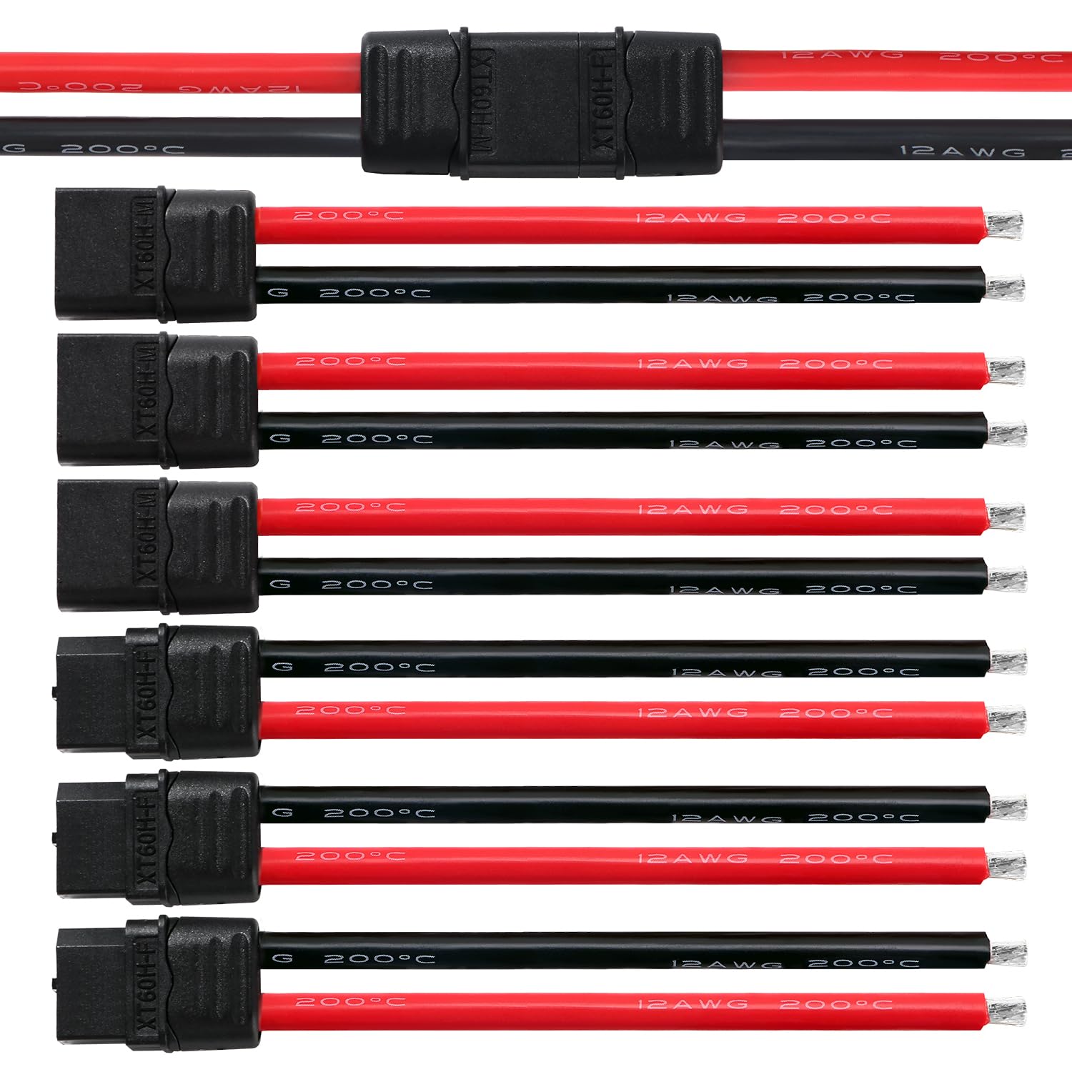 YIXISI 10 Pares XT60 XT60H Conectores de Batería, XT60H Conectores Macho Hembra, XT60H Conectores de Bala Macho Hembra, con Sheath, para Batería RC Lipo — view 9