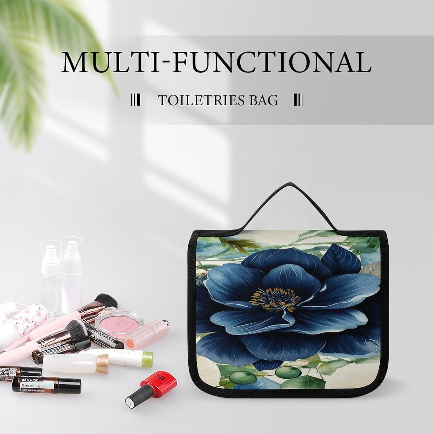Eucalyptus Leaves Botanicals Wash Bag Portable Makeup Pouch image 5