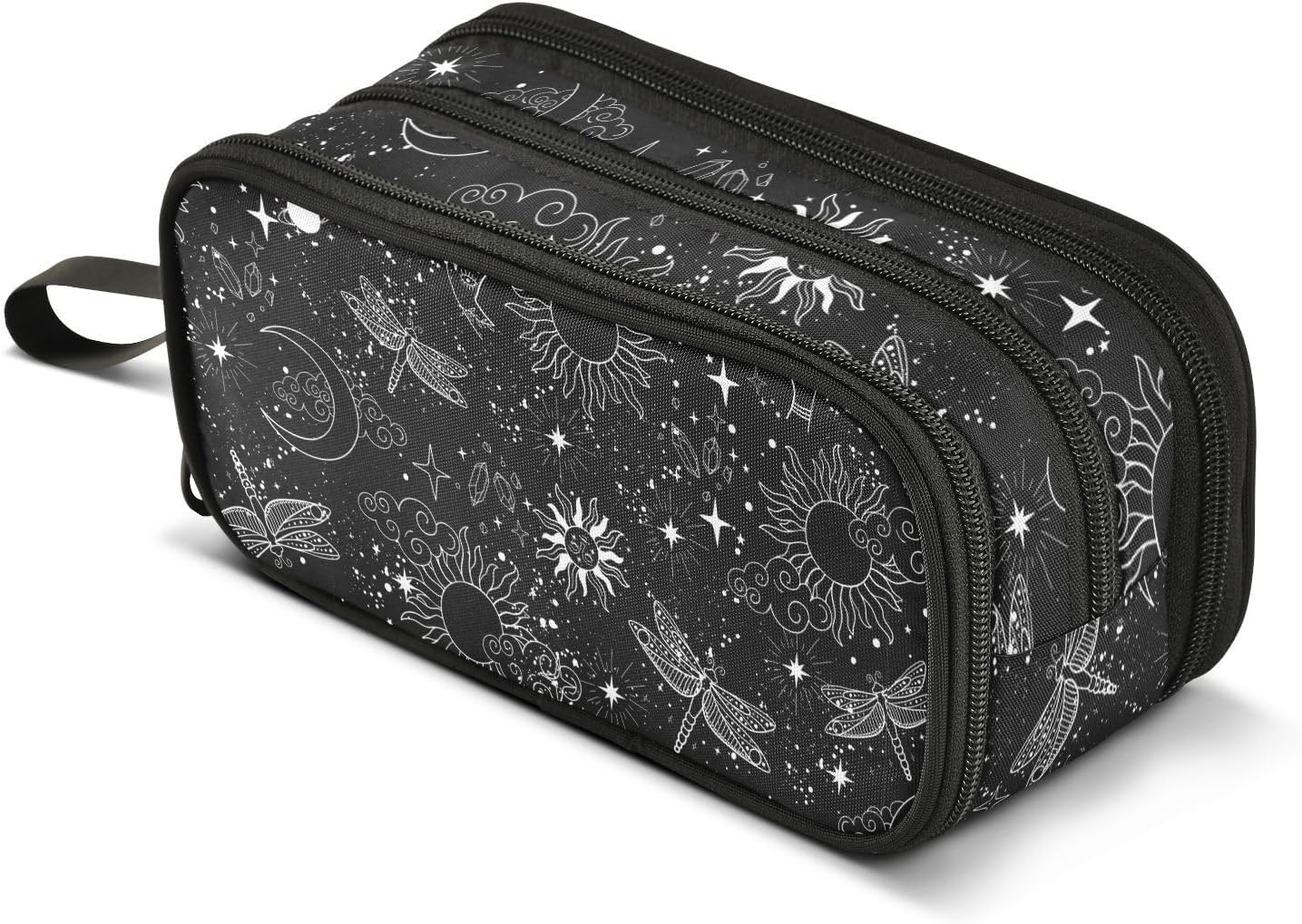 ZAZYXTJ Western Aztec Large Capacity Pencil Case 3 Compartment Pen Pouch Storage Canvas Makeup Bag for School Office Teen Girl Boy Men Women
