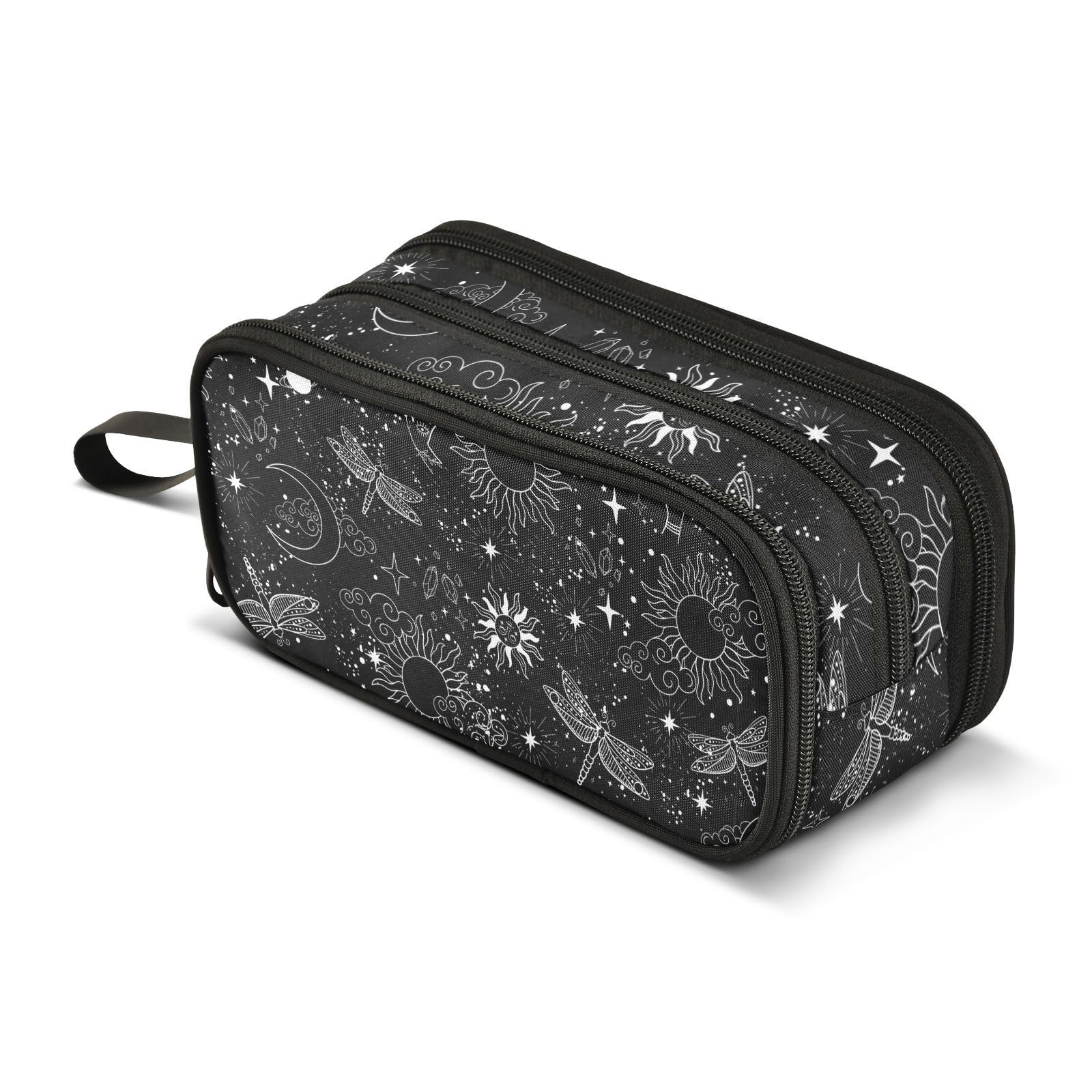 ZAZYXTJ Bohemia Sun Dragonfly Pencil Case Large Capacity Pencil Pouch