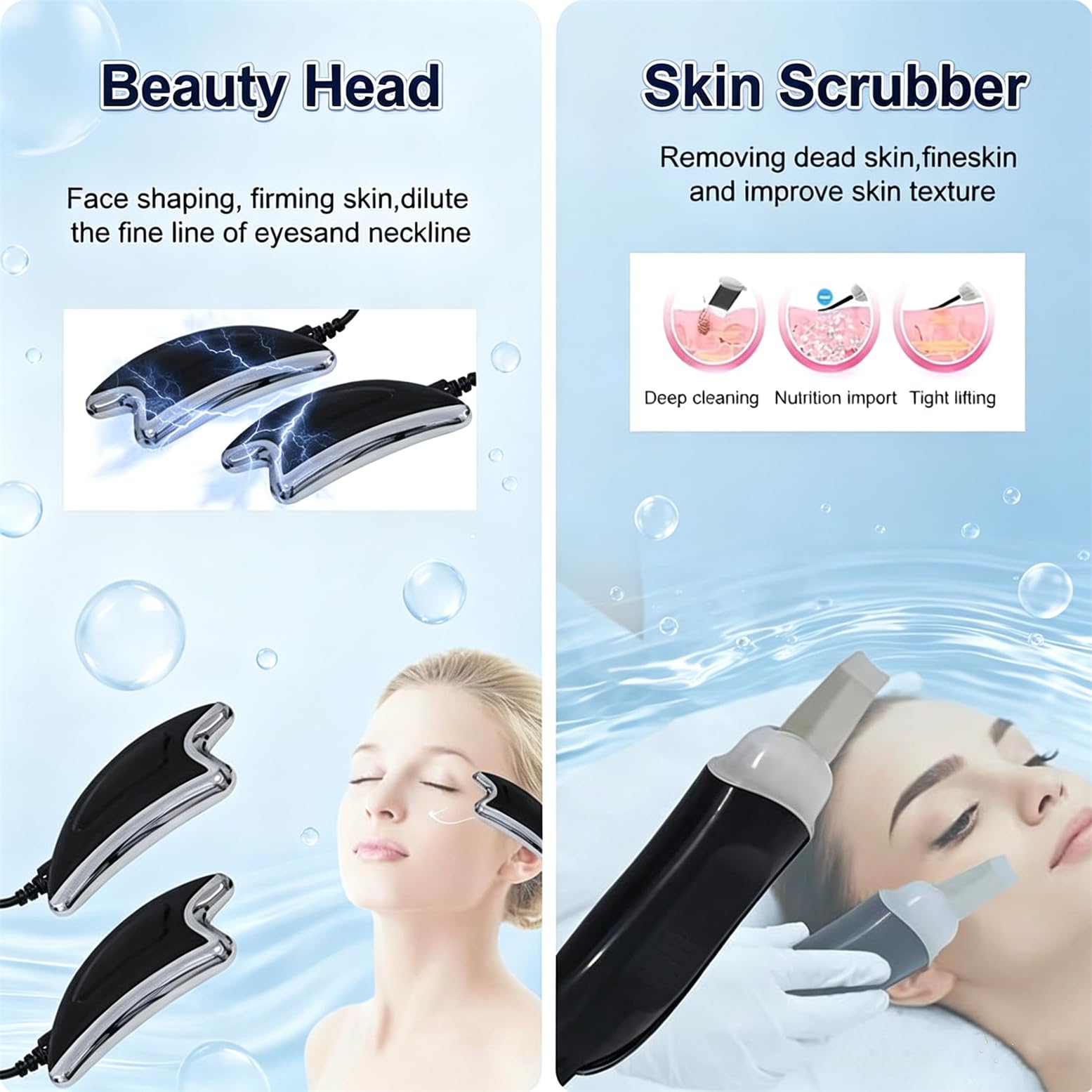 Máquina De Hidro-Facial Agua Y Oxígeno 10 En 1 con 10 Cabezales