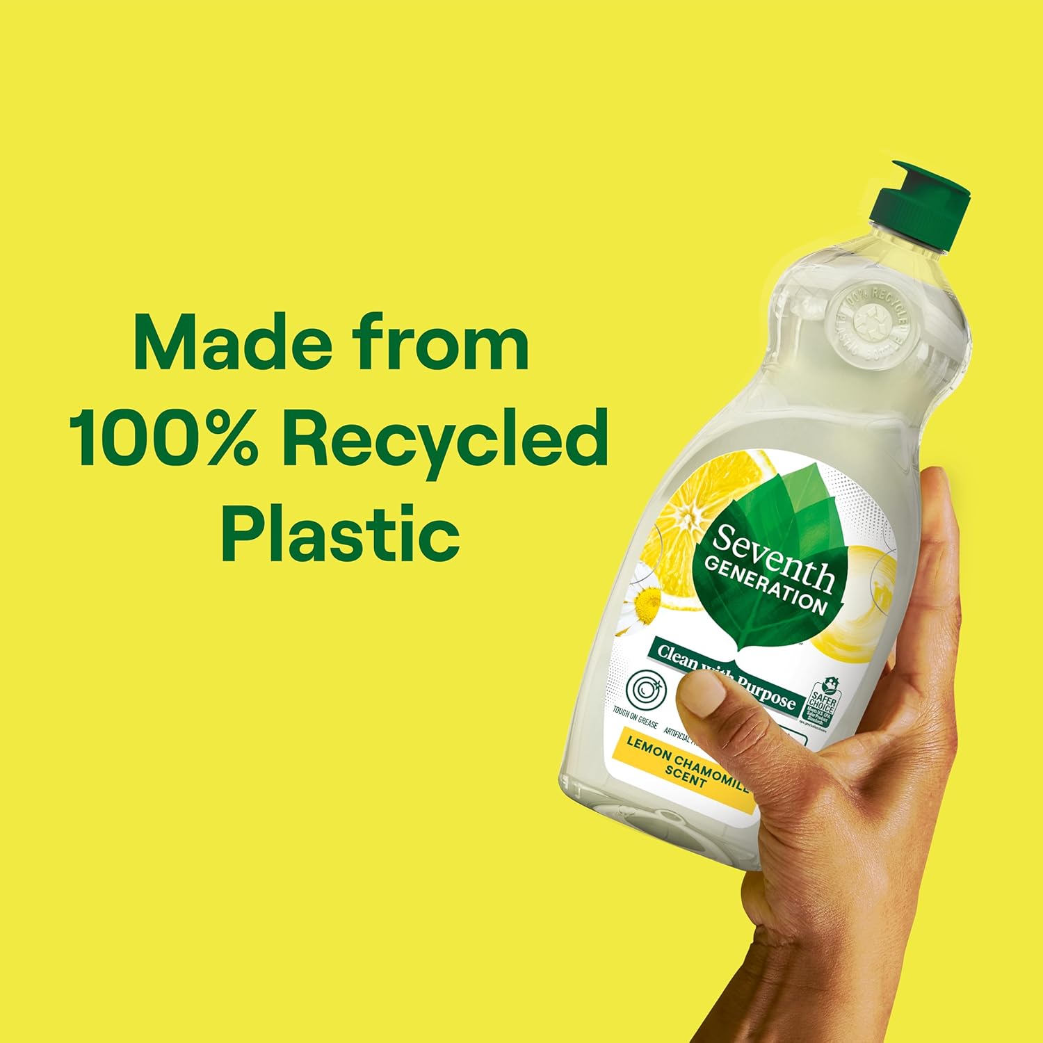 Seventh Generation Dish Soap Liquid Chamomile & Lemon Scent Pack of 6 Dishwashing Soap Dish Detergent Liquid Soap 19 oz