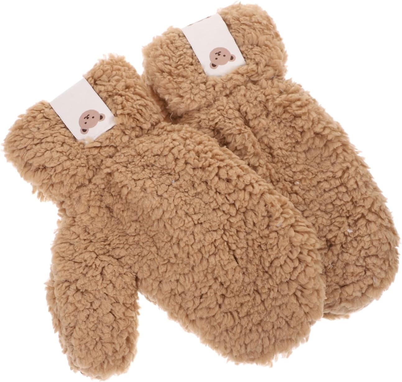 Cartoon Fleece Mittens for Girls Thick Warm Winter Gloves Set Cute Animal Design Insulated Cold Weather Handwear for Boys and Girls for Cycling and Outdoor Activities