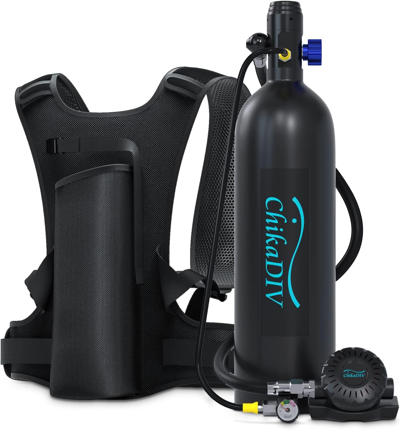 Mini Scuba Tank 1.9L Lung Tank for Adult Portable Scuba Diving Tank Dive Portable Lungs Kit for Underwater Entertainment
