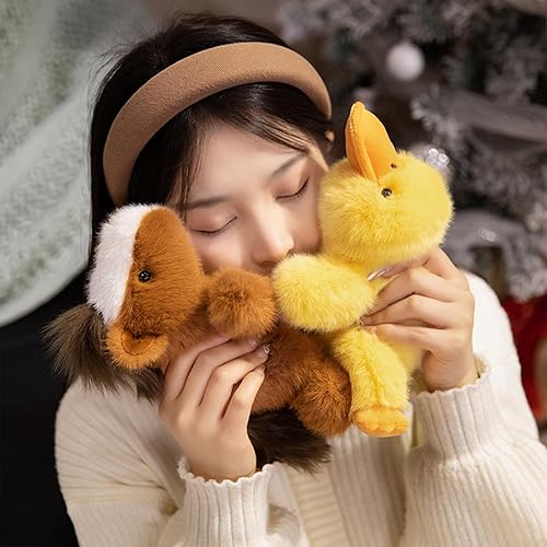 Miniatura 2 de PEACH CAT Animal de peluche de caballo de 7.8 pulgadas, lindos peluches pequeños, regalos para niños, color marrón