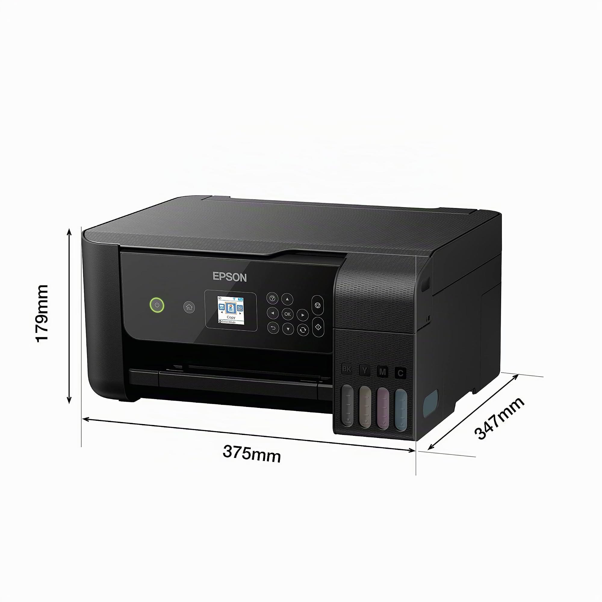 Epson EcoTank ET-2721 Stampante Multifunzione 3-in-1 (Stampa, Scansione, Copia) Inkjet a Colori, Display LCD, 33 Ppm, Wi-Fi Direct, Flaconi di Inchiostro Lunga Durata Fino 6500 Pagine