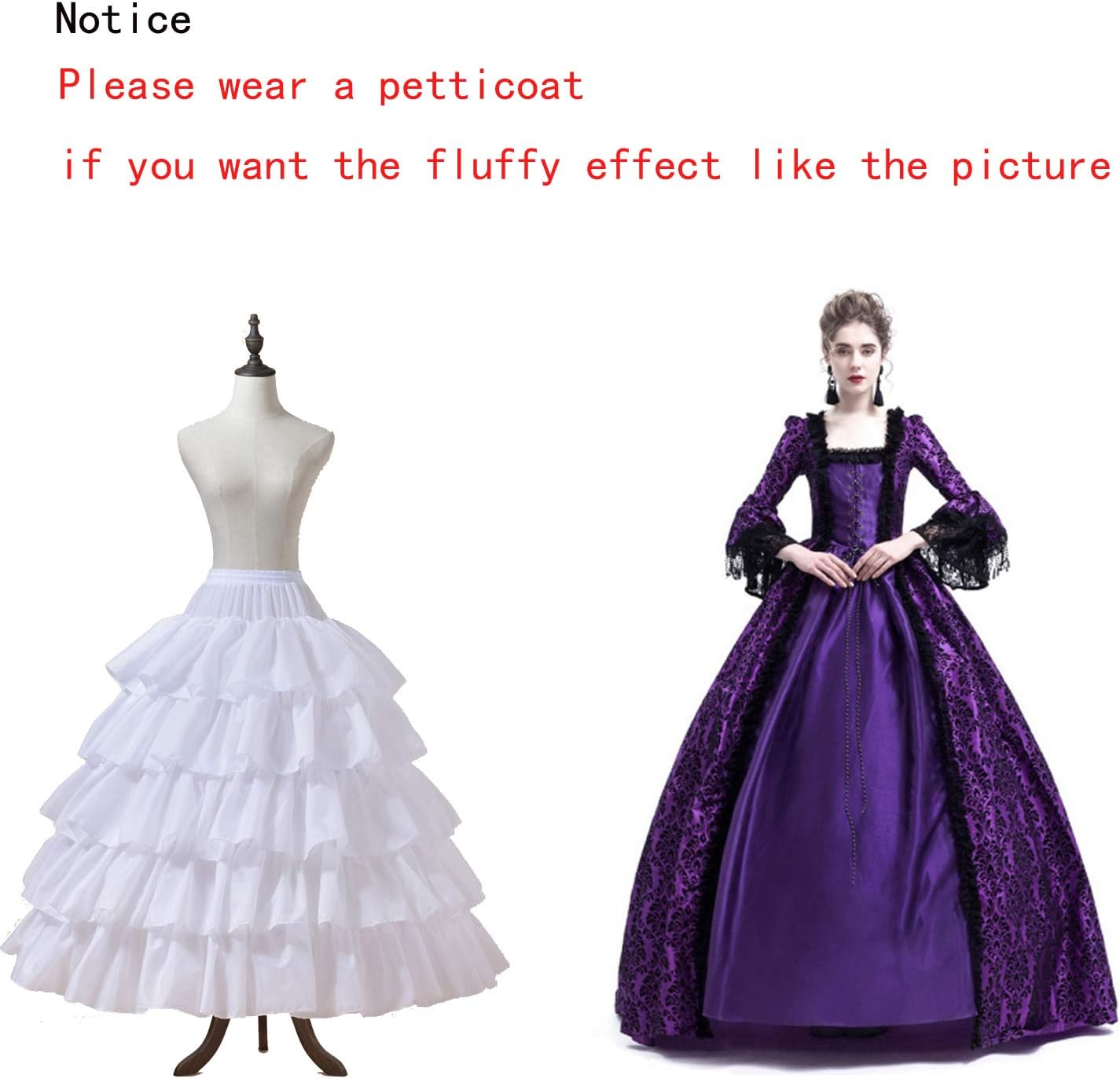 CountryWomen 18th Century Women's Rococo Ball Gown Victorian Masquerade Theme Costumes - Image 5