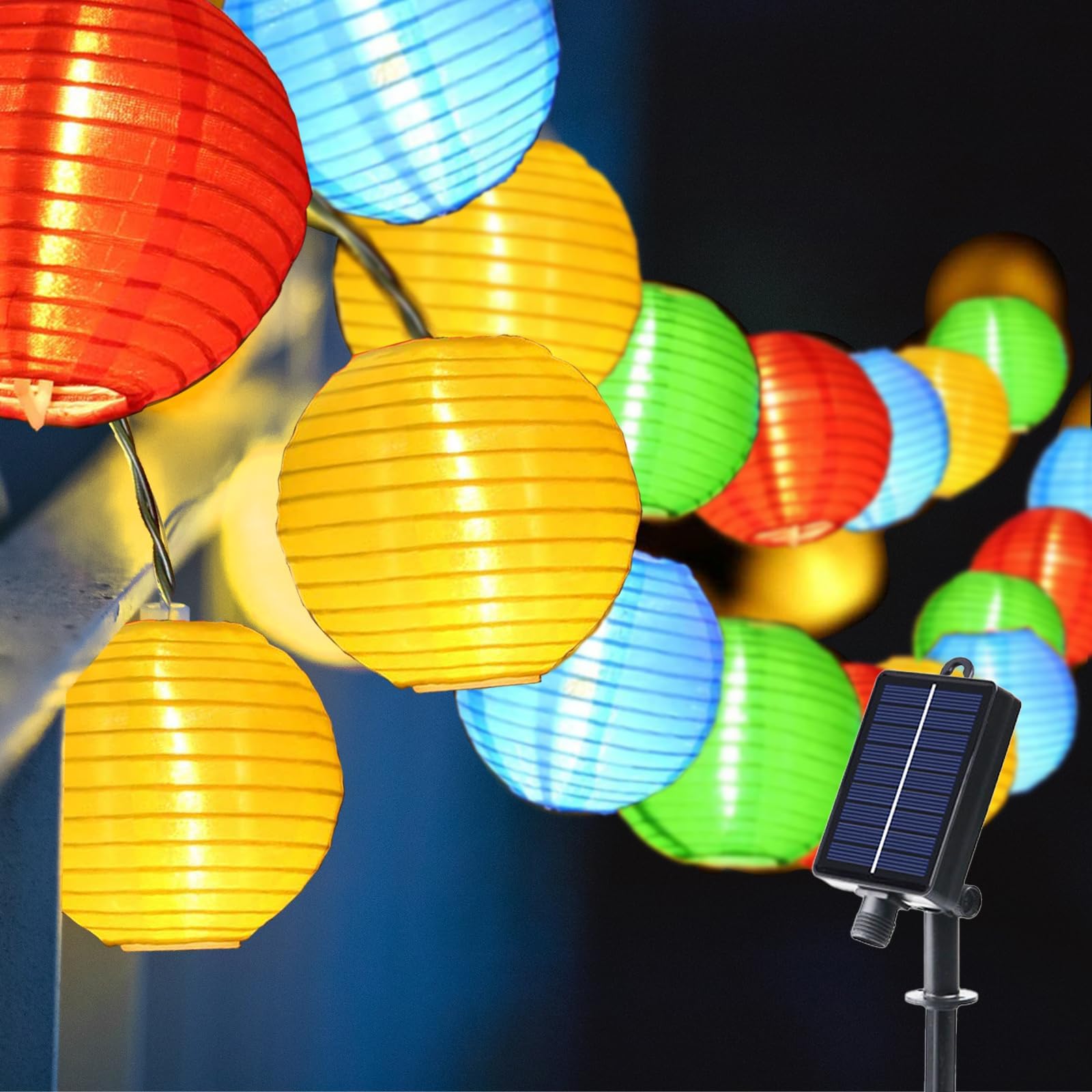 Ibello Lampions Lichterkette Laterne 20 LED 3M Deko Zimmer