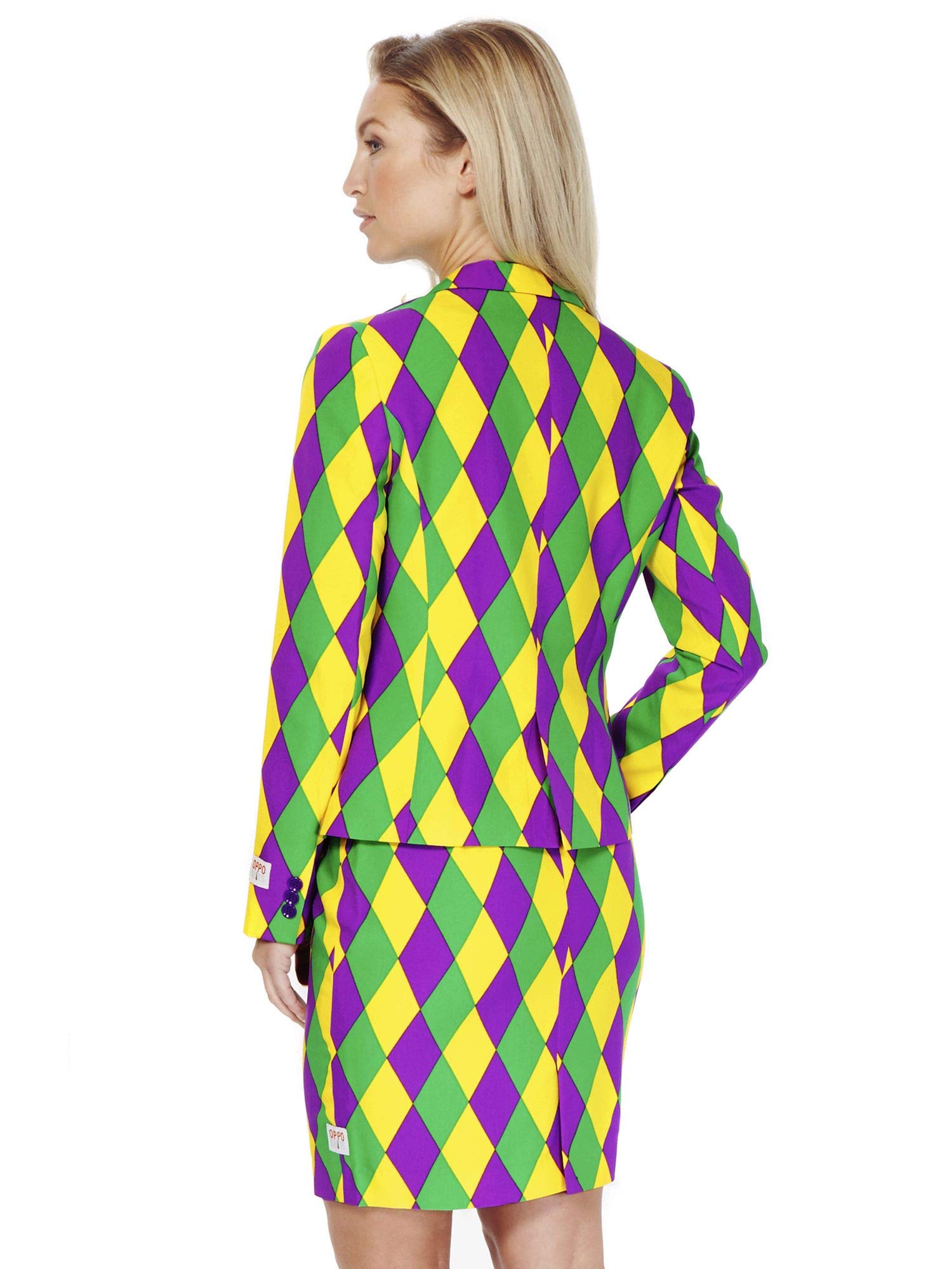 OppoSuits - Verrückter Anzug mit lustigen Prints für Damen - Komplettes Set: Jacke und Rock