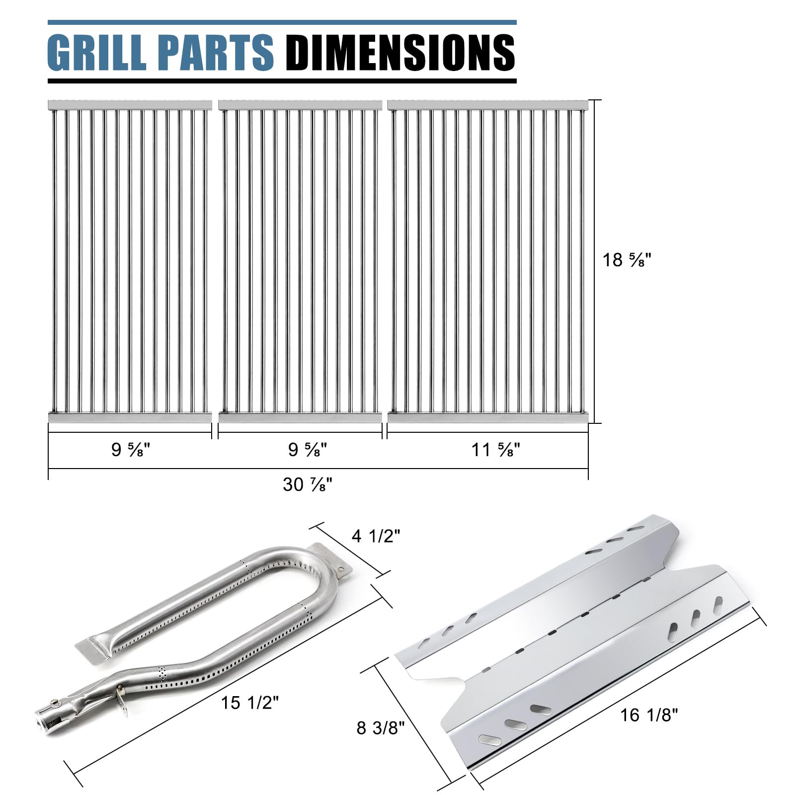 Piezas de parrilla para miembros Mark BQ05046-6 BQ05046-6-A BQ06042-1 BQ05046-6A, parrillas de cocción y repuesto de quemador para miembros Mark BQ05046-6-A BQ05046-6 modelos de parrilla