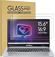 Vista 1 de Paquete de 2 protectores de pantalla de vidrio templado de 15.6 pulgadas para laptop de 15.6 pulgadas