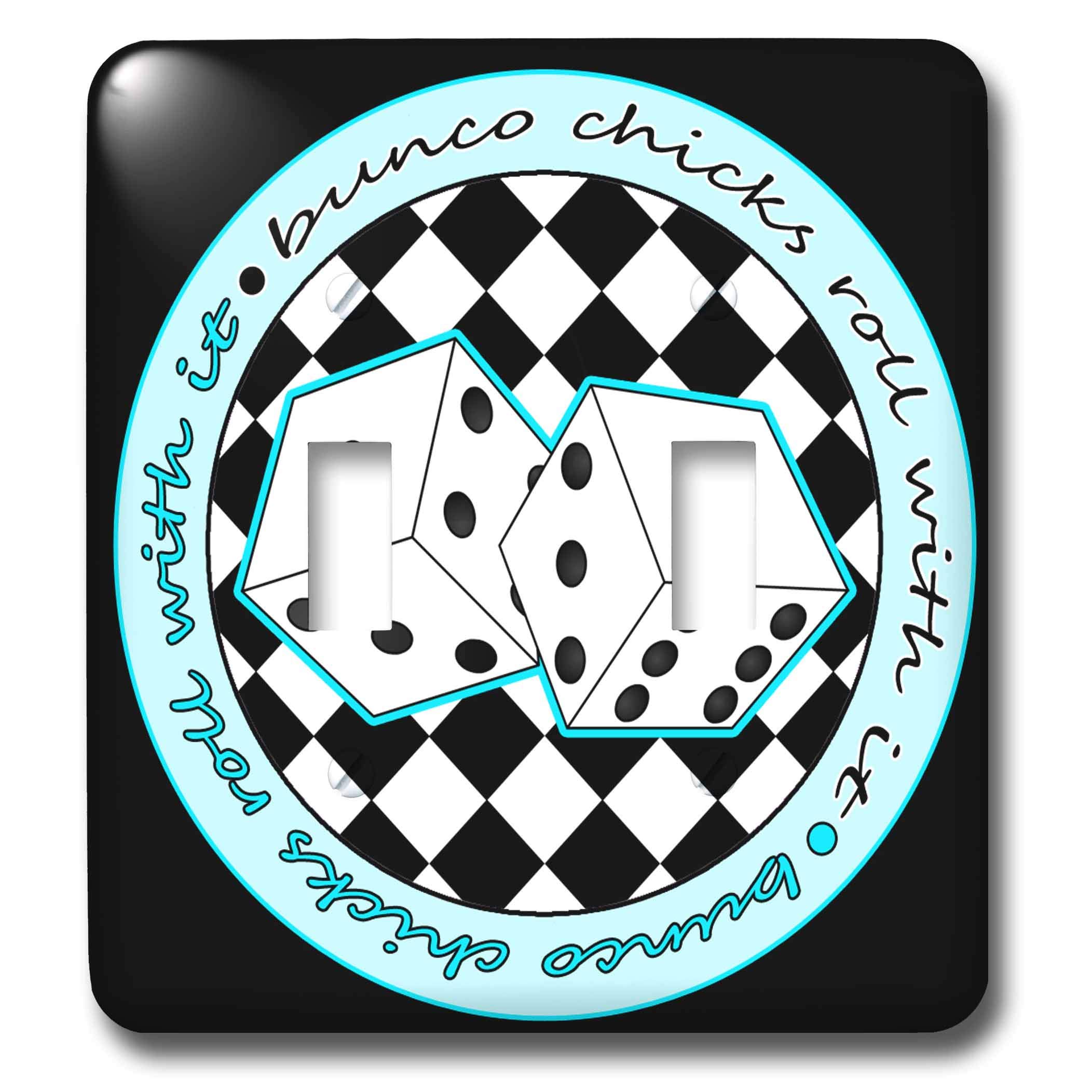 Rénovez vos murs ternes avec l'interrupteur Bunco Chicks 3dRose lsp_28496_2 bleu