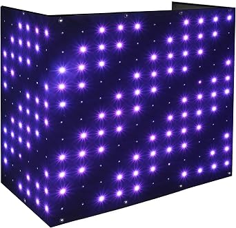 LED Motion Drape Facade 3.3ft x 6.9ft Pitch 90mm 242 LEDs Sound-Activated/App Control for DJ Booth and Stage Backdrop