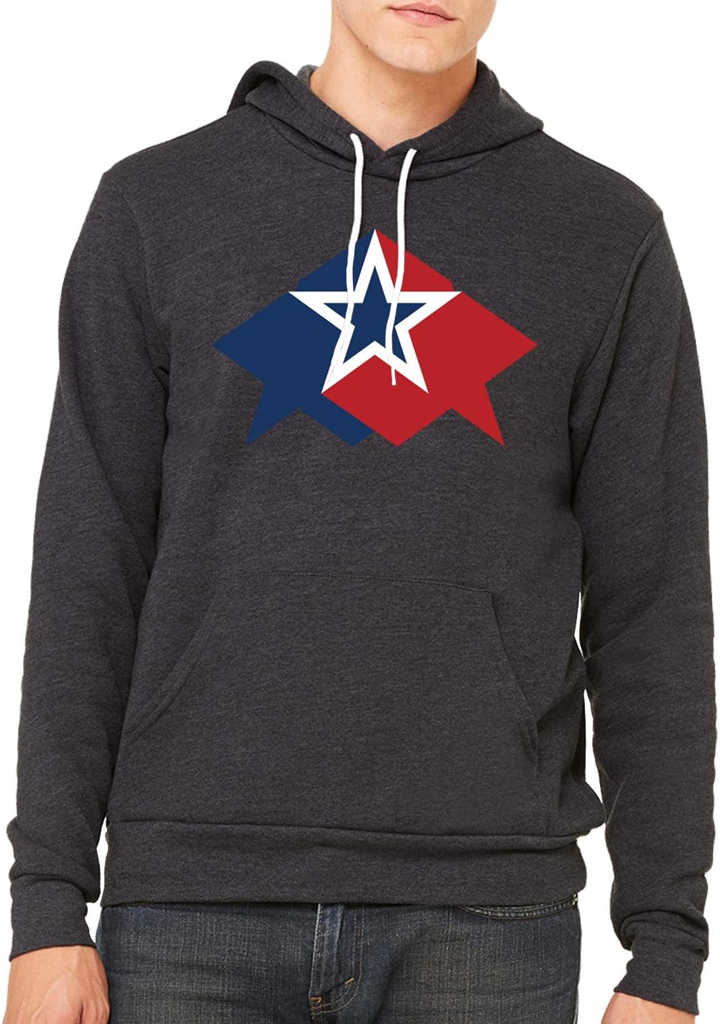 Mato & Hash Red, White and Blue Star Unisex Hoodie, USA Sweatshirts, Patriotic Hoodie