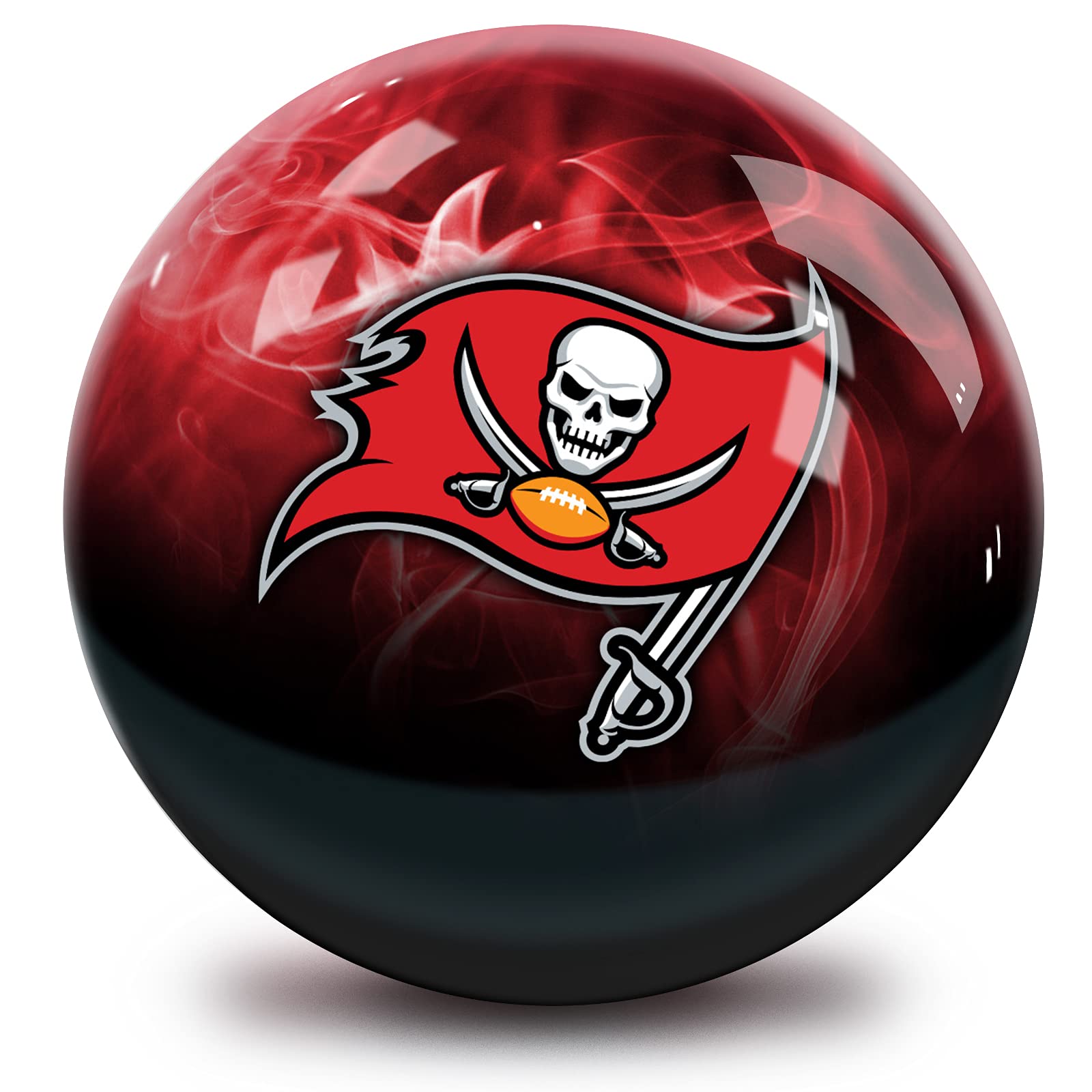 Strikeforce Bowling NFL Tampa Bay Buccaneers On Fire Undrilled Bowling Ball