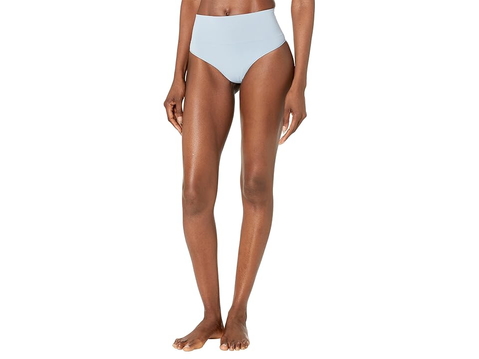 Spanx Ecocare Everyday Shaping Thong (Antique Blue) Women's Underwear INTERNATIONAL SHIPPING