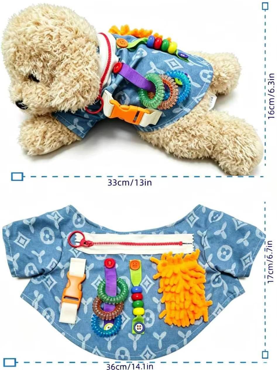 Fidget Sensory Dog Blanket for Adults,Dementia/Alzheimers Fidget Toys