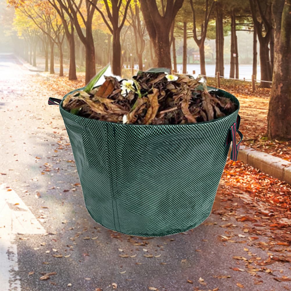 Sacos de Jardin Bolsa Jardin Bolsa de jardín de 50L, Saco de Hojas de Gran Capacidad, Cubo de Basura Ligero, contenedor de Basura Plegable para jardín, Bolsa de Almacenamiento(3PCS)