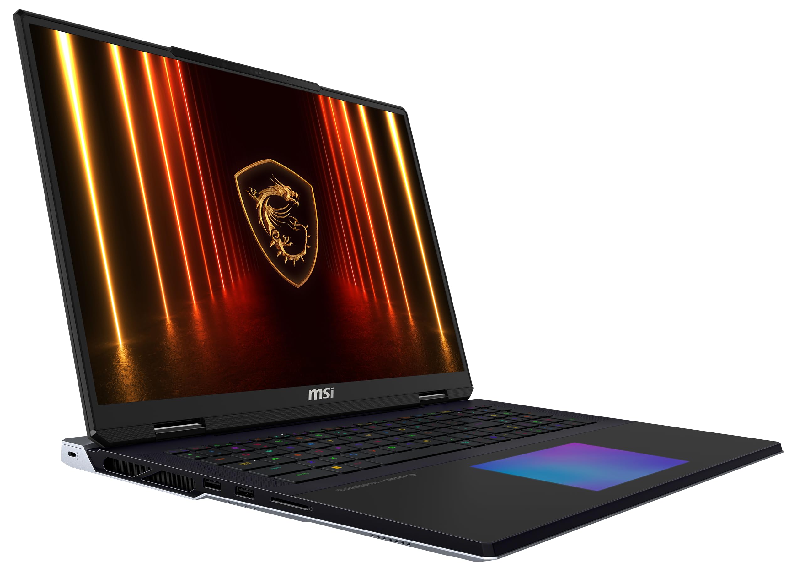 MSI TITAN 18 HX AI Ordinateur Portable Gaming, écran UHD+ Mini LED 18", Intel Core Ultra 9 285HX, NVIDIA GeForce RTX 5090, RAM DDR5 64 Go, SSD RAID 5 6 To, Windows 11 Home, Clavier QWERTZ, Noir
